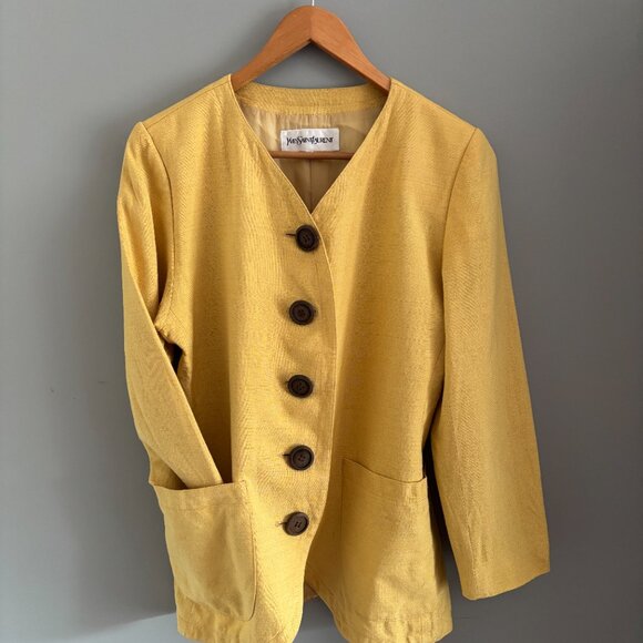 Vintage YSL Sunflower Yellow Blazer - Picture 3 of 9